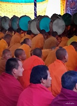 Ceremonial chanting at Gangtey Gonpa