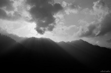Setting sun at Shoja, Himachal