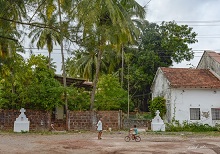 Kid on a cycle at Sao Jacinto island, Goa