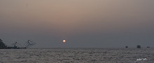 Sun is going down over Arabian sea at Kochi