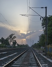 Rail tracks at Bhimbetka