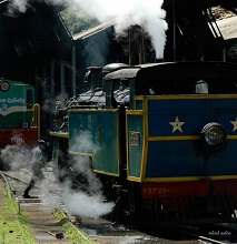 Steam locomotive at Coonoor Loco Workshop