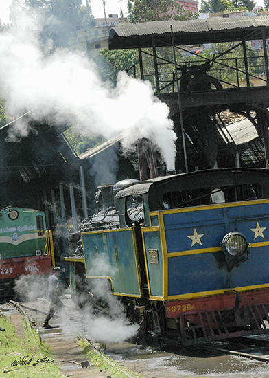 Steam locomotive at Coonoor