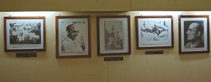 Display of select photographs from Savarkar's life at the jail museum