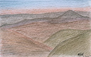 My sketch of Kumaon mountain ranges