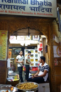 Sweets and Namkeens shop in Jaisalmer market